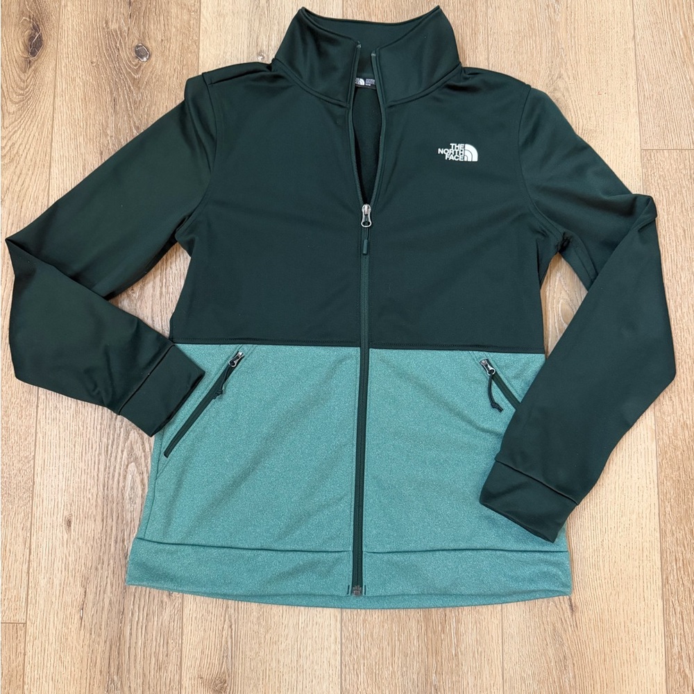 The North Face Women's Dark and Light Green Ski Jacket